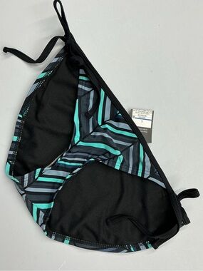 Mossimo Supply Co. Striped Bikini Bottom in Teal, Gray and Black